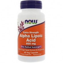 Антиоксидант NOW Alpha Lipoic Acid 600 мг 60 капсул