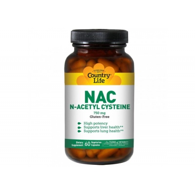 Специальный препарат Country Life NAC 750 мг 60 капсул