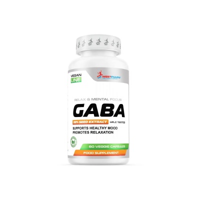 Аминокислота WestPharm Vegan Line GABA 200 мг 60 капсул