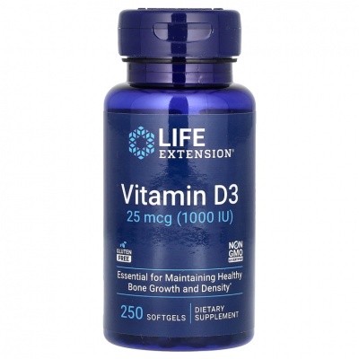 Витамины Life Extension Витамин D3 1000 IU 250 капсул