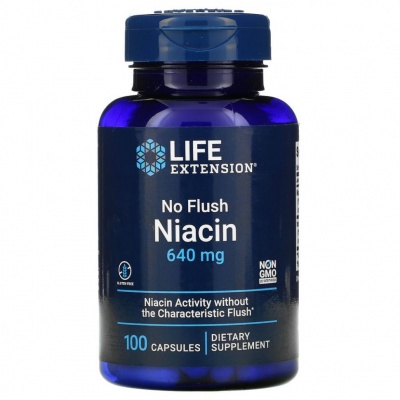 Витамины Life Extension No Flush Niacin 640 мг 100 капсул