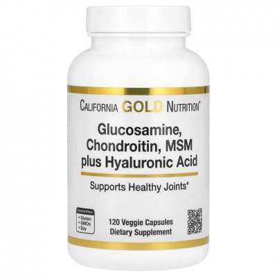 Хондопротектор California Gold Nutrition Glucosamine + Chondroitin + MSM 120 капсул